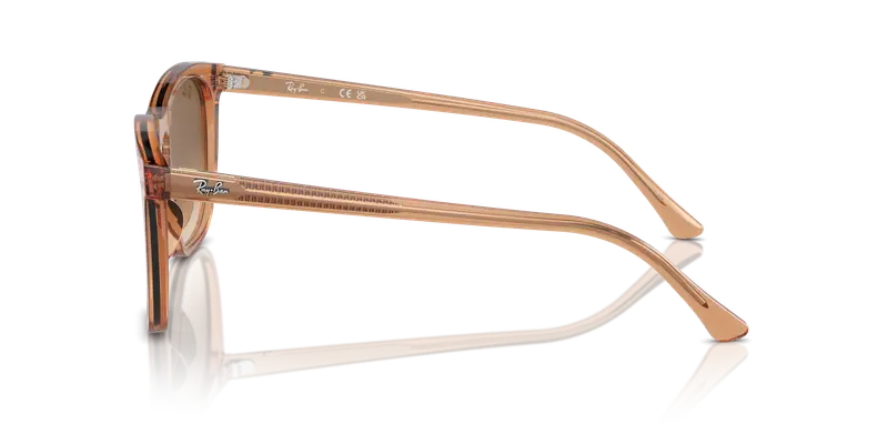 Ray - Ban Unisex RB2210 676451 Occhiali da sole Acetato Marrone Marrone Squadrata Normale Sfumato miniatura 3