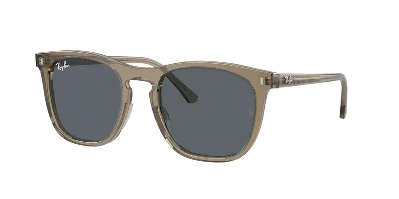 Ray - Ban Unisex RB2210  6765R5 Occhiali da sole Acetato Marrone Blu Squadrata Normale Antiriflesso