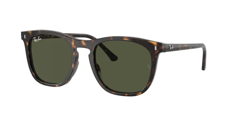 Ray - Ban Unisex RB2210  902/31 Occhiali da sole Acetato Tartaruga Verde Squadrata Normale