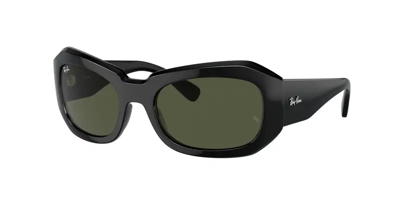 Ray - Ban Unisex RB2212 BEATE 901/31 Occhiali da sole Acetato Nero Verde Pillow Normale