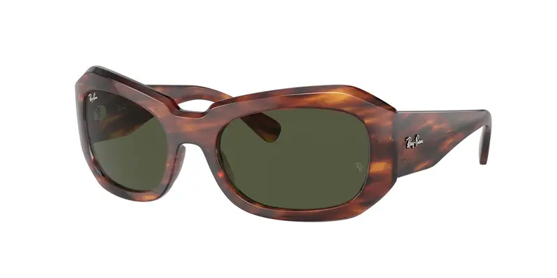 Ray - Ban Unisex RB2212 BEATE 954/31 Occhiali da sole Acetato Marrone Verde Pillow Normale