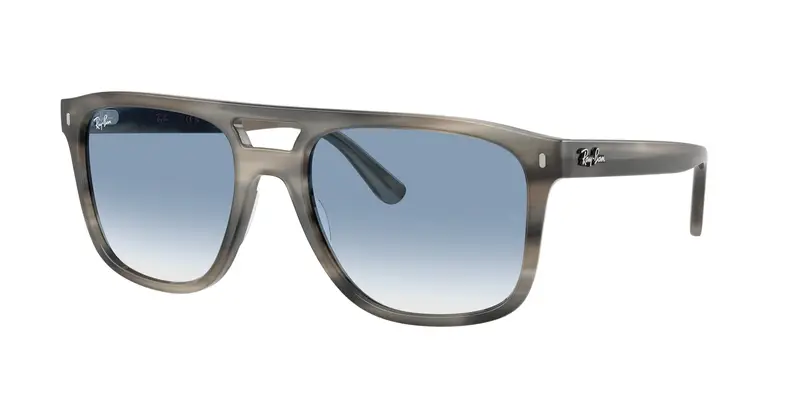 Unisex RB2213 14243F Occhiali da sole Acetato Tartaruga Blu Squadrata Normale Sfumato