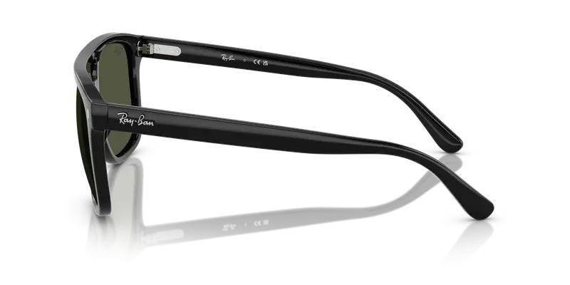 Ray - Ban Unisex RB2213 901/31 Occhiali da sole Acetato Nero Verde G15 Squadrata Normale miniatura 3