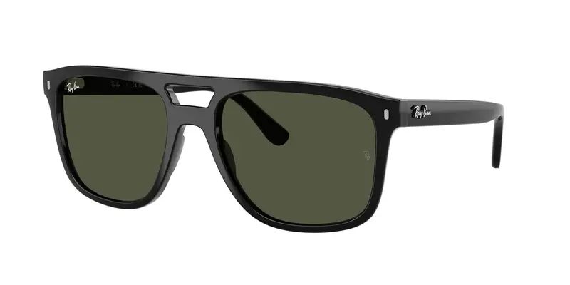 Unisex RB2213 901/31 Occhiali da sole Acetato Nero Verde G15 Squadrata Normale