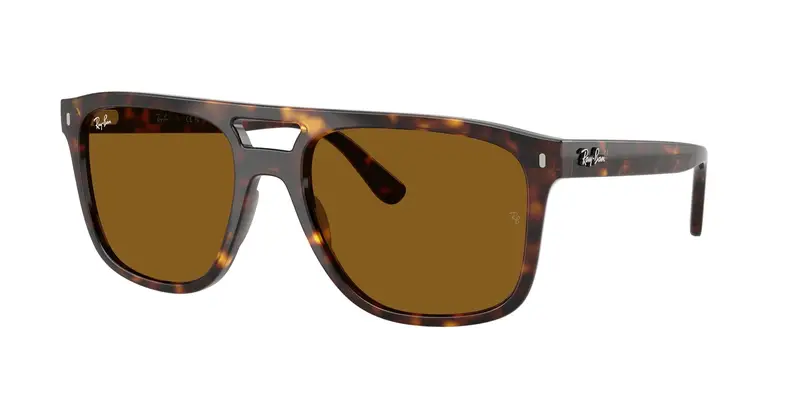 Ray - Ban Unisex RB2213 902/33 Occhiali da sole Acetato Tartaruga Marrone Squadrata Normale