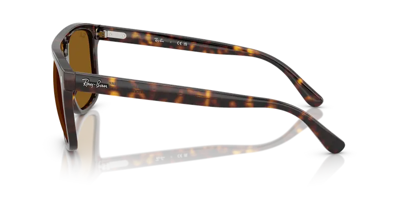 Ray - Ban Unisex RB2213 902/33 Occhiali da sole Acetato Tartaruga Marrone Squadrata Normale miniatura 3