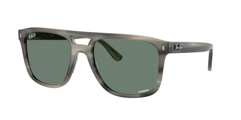 Ray - Ban Unisex RB2213CH  14243R Occhiali da sole Acetato Tartaruga Grigio Squadrata Polarizzata