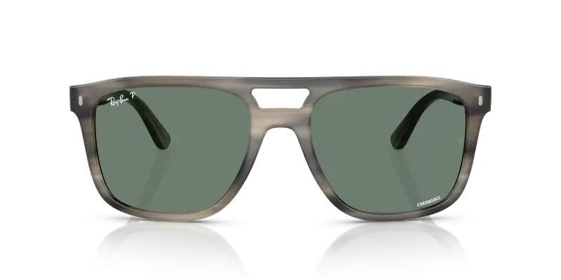 Ray - Ban Unisex RB2213CH 14243R Occhiali da sole Acetato Tartaruga Grigio Squadrata Polarizzata miniatura 2