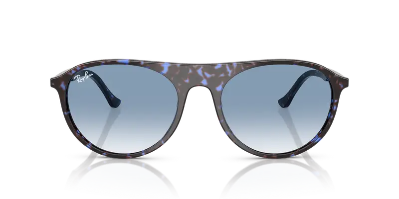 Ray - Ban Unisex RB2215 14303F Occhiali da sole Acetato Blu Blu Squadrata Normale Sfumato miniatura 2