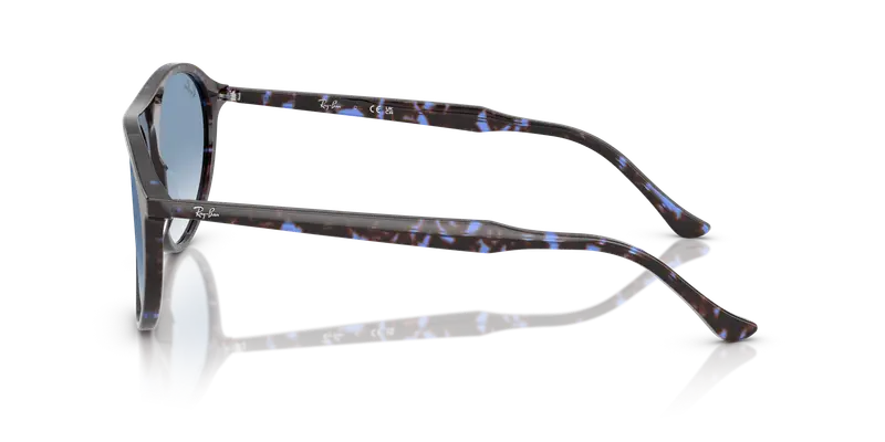 Ray - Ban Unisex RB2215 14303F Occhiali da sole Acetato Blu Blu Squadrata Normale Sfumato miniatura 3