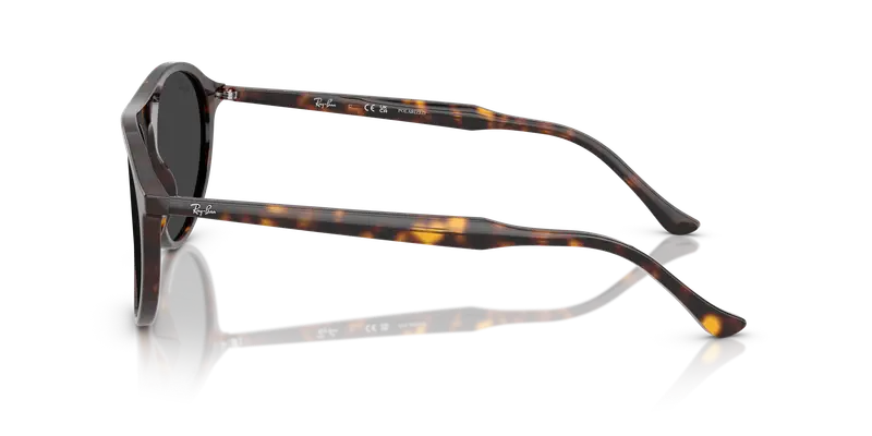 Ray - Ban Unisex RB2215 902/48 Occhiali da sole Acetato Tartaruga Grigio Squadrata Polarizzata miniatura 3