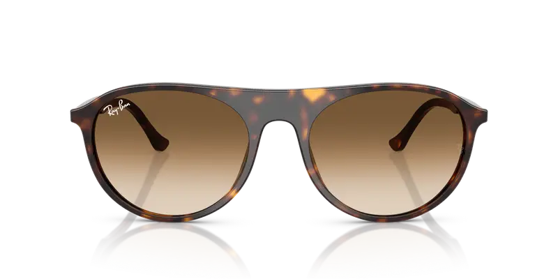 Ray - Ban Unisex RB2215 902/51 Occhiali da sole Acetato Tartaruga Marrone Squadrata Normale Sfumato miniatura 2