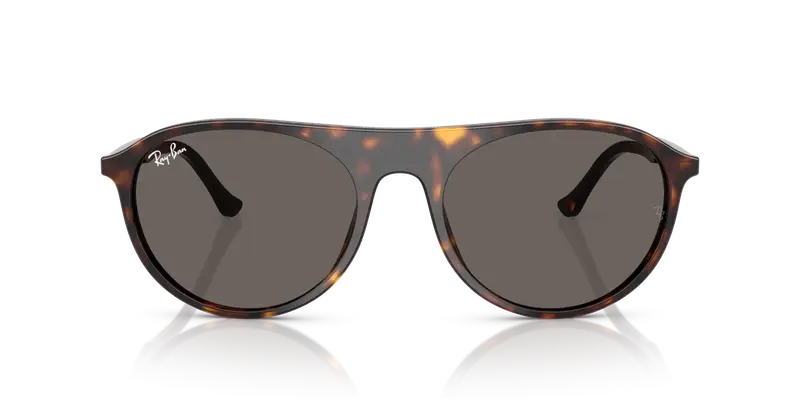 Ray - Ban Unisex RB2215 902/B1 Occhiali da sole Acetato Tartaruga Grigio Squadrata Normale miniatura 2