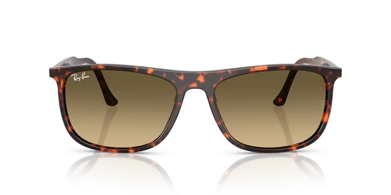 Ray - Ban Unisex RB2216 14290A Occhiali da sole Acetato Marrone Squadrata Normale Sfumato miniatura 2