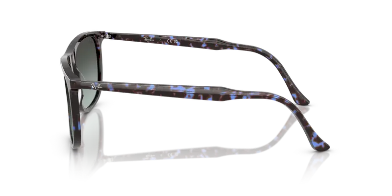 Ray - Ban Unisex RB2216 1430GK Occhiali da sole Acetato Blu Grigio Squadrata Normale Sfumato miniatura 3