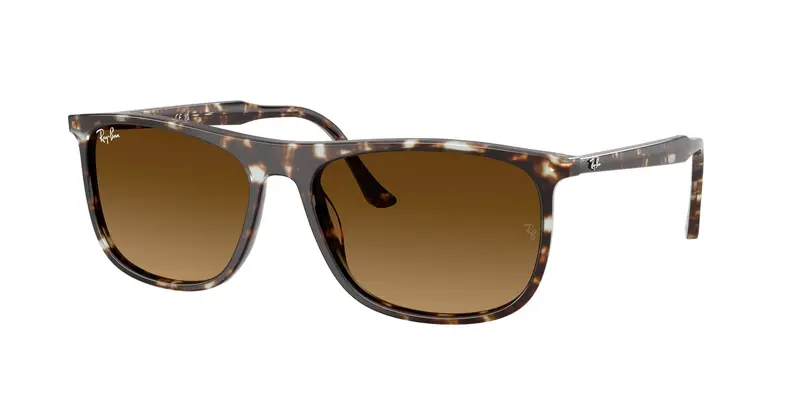 Ray - Ban Unisex RB2216 143185 Occhiali da sole Acetato Giallo Marrone Squadrata Normale Sfumato