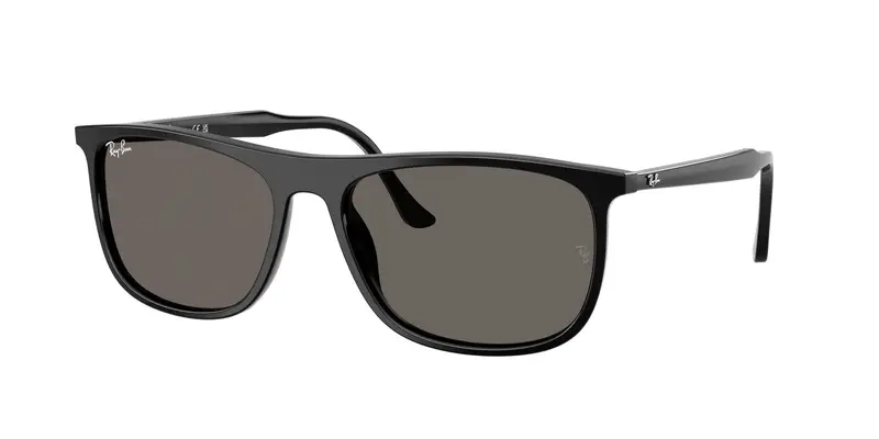 Ray - Ban Unisex RB2216 901/B1 Occhiali da sole Acetato Nero Grigio Squadrata Normale
