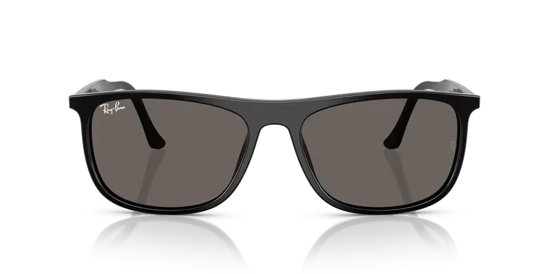 Ray - Ban Unisex RB2216 901/B1 Occhiali da sole Acetato Nero Grigio Squadrata Normale miniatura 2