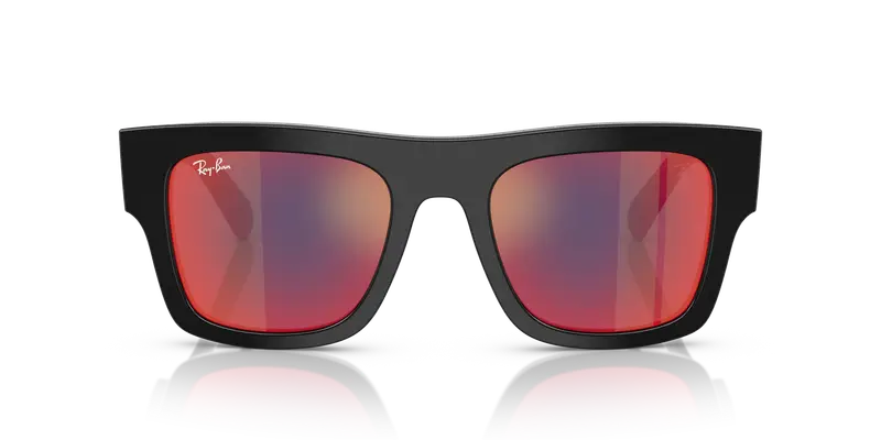 Ray - Ban Unisex RB2217M F6016P Occhiali da sole Acetato Nero Grigio Squadrata Specchiate miniatura 2