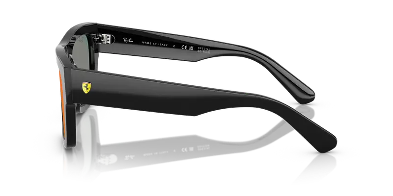 Ray - Ban Unisex RB2217M F6016P Occhiali da sole Acetato Nero Grigio Squadrata Specchiate miniatura 3