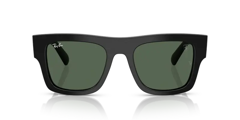 Ray - Ban Unisex RB2217M F60171 Occhiali da sole Acetato Nero Verde Squadrata Normale miniatura 2
