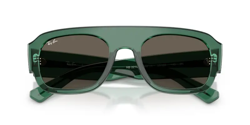 Unisex RB2218 6681/3 Occhiali da sole Acetato Verde Marrone Geometrica Normale miniatura 2