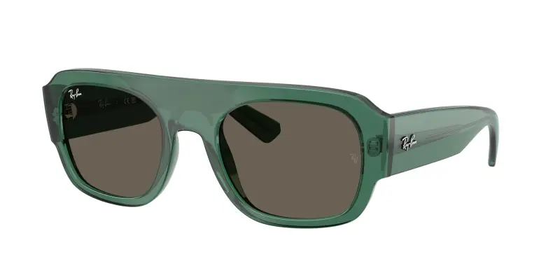 Unisex RB2218 6681/3 Occhiali da sole Acetato Verde Marrone Geometrica Normale