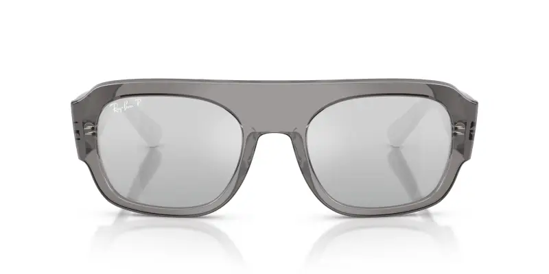 Unisex RB2218 668482 Occhiali da sole Acetato Grigio Grigio Geometrica Polarizzata Specchiato miniatura 3