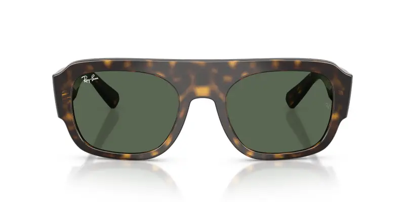 Unisex RB2218 679071 Occhiali da sole Acetato Tartaruga Verde Geometrica Normale miniatura 3