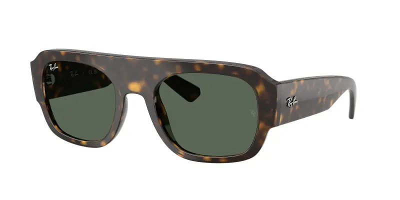 Unisex RB2218 679071 Occhiali da sole Acetato Tartaruga Verde Geometrica Normale