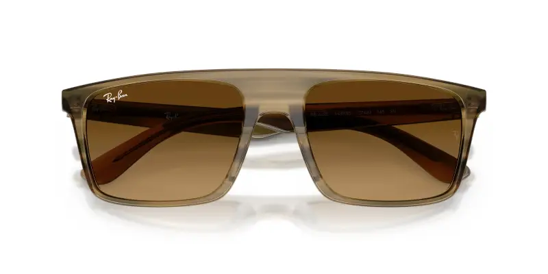 Unisex RB2222 143985 Occhiali da sole Acetato Verde Marrone Squadrata Normale Sfumato miniatura 2