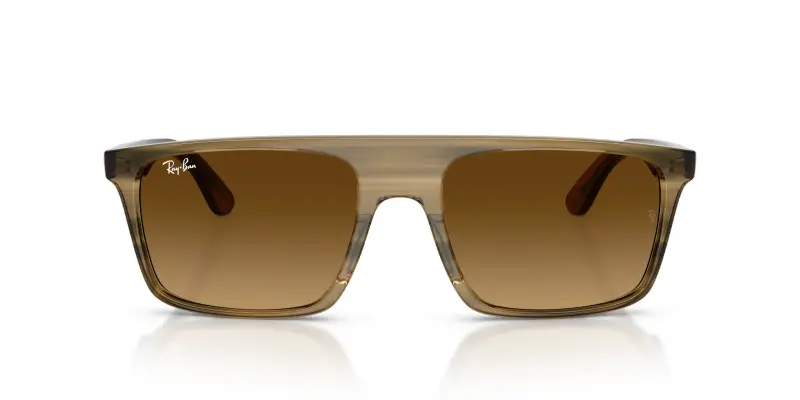 Unisex RB2222 143985 Occhiali da sole Acetato Verde Marrone Squadrata Normale Sfumato miniatura 3