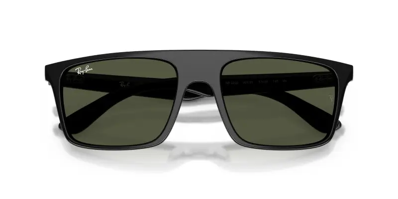Unisex RB2222 901/31 Occhiali da sole Acetato Nero Verde Squadrata Normale miniatura 2