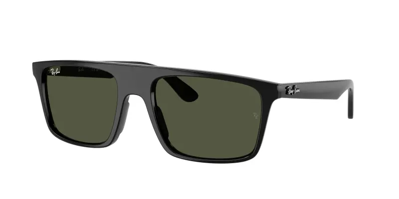 Unisex RB2222 901/31 Occhiali da sole Acetato Nero Verde Squadrata Normale