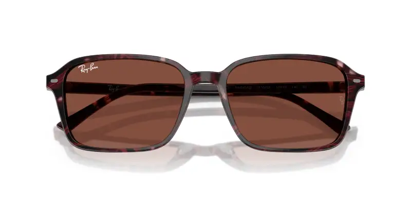 Unisex RB2231 RAIMOND 1416C5 Occhiali da sole Acetato Viola Rosso Squadrata Normale miniatura 2
