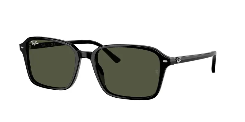 Ray - Ban Unisex RB2231 RAIMOND 901/31 Occhiali da sole Acetato Nero Verde G15 Squadrata Normale