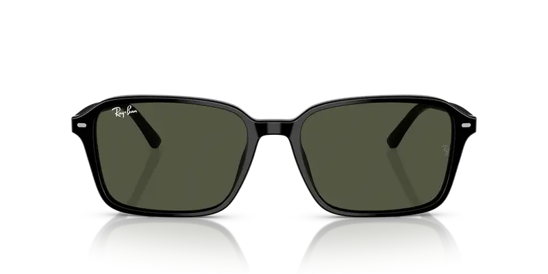 Ray - Ban Unisex RB2231 RAIMOND 901/31 Occhiali da sole Acetato Nero Verde G15 Squadrata Normale miniatura 2