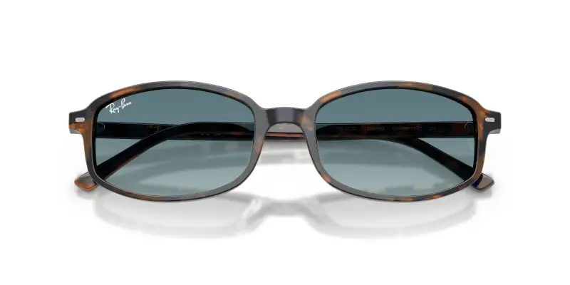 Unisex RB2232 13563M Occhiali da sole Acetato Tartaruga Blu Geometrica Normale Sfumato miniatura 2