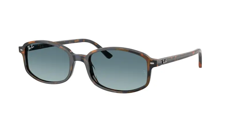 Unisex RB2232 13563M Occhiali da sole Acetato Tartaruga Blu Geometrica Normale Sfumato