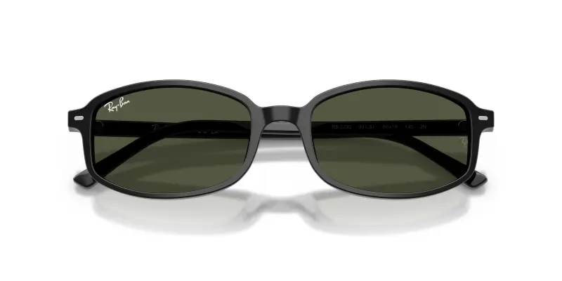 Unisex RB2232 901/31 Occhiali da sole Acetato Nero Verde Geometrica Normale miniatura 2