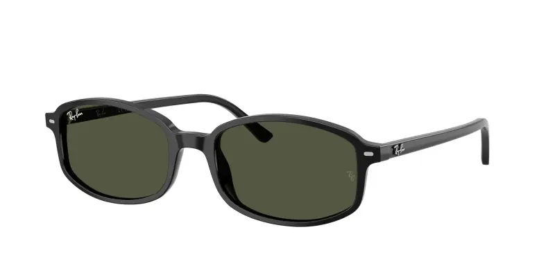 Unisex RB2232 901/31 Occhiali da sole Acetato Nero Verde Geometrica Normale