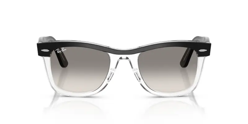 Unisex RB2240 WAYFARER 129432 Occhiali da sole Acetato Nero Grigio Squadrata Normale Sfumato miniatura 3