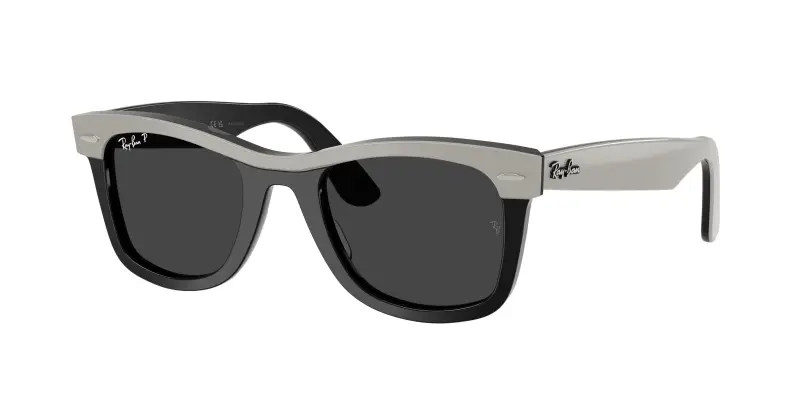 Unisex RB2240 WAYFARER 144248 Occhiali da sole Acetato Grigio Grigio Squadrata Polarizzata