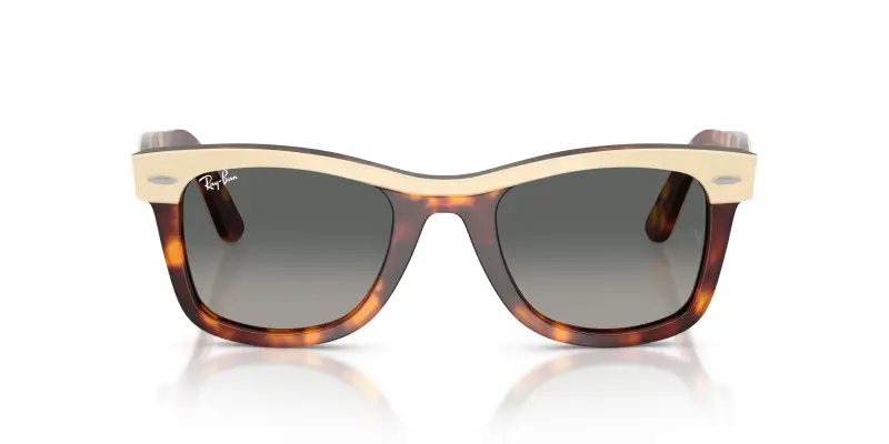 Unisex RB2240 WAYFARER 144371 Occhiali da sole Acetato Marrone Grigio Squadrata Normale Sfumato miniatura 3