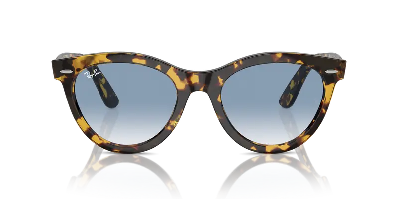 Ray - Ban Unisex RB2241 WAYFARER WAY 13323F Occhiali da sole Acetato Tartaruga Blu Rotonda Normale Sfumato miniatura 2