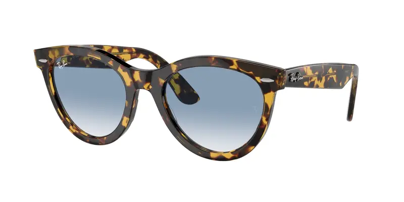 Unisex RB2241 WAYFARER WAY 13323F Occhiali da sole Acetato Tartaruga Blu Rotonda Normale Sfumato