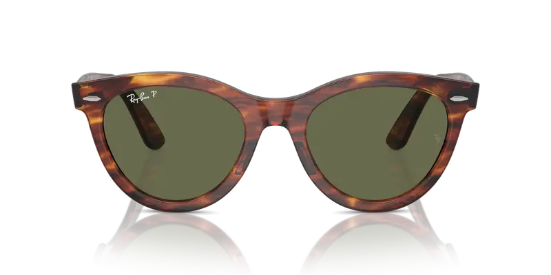 Ray - Ban Unisex RB2241 WAYFARER WAY 954/58 Occhiali da sole Acetato Marrone Verde Rotonda Polarizzata Antiriflesso miniatura 2