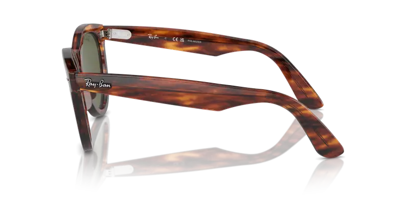 Ray - Ban Unisex RB2241 WAYFARER WAY 954/58 Occhiali da sole Acetato Marrone Verde Rotonda Polarizzata Antiriflesso miniatura 3