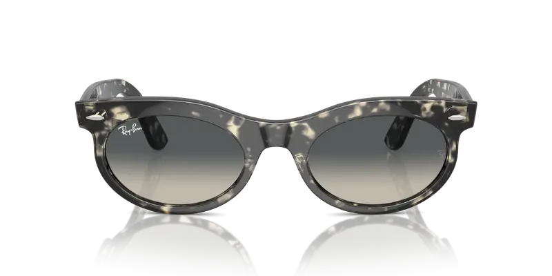 Ray - Ban Unisex RB2242 WAYFARER OVAL 133371 Occhiali da sole Acetato Tartaruga Grigio Rotonda Normale Sfumato miniatura 2