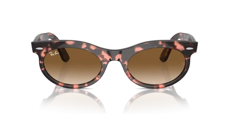 Ray - Ban Unisex RB2242 WAYFARER OVAL 133451 Occhiali da sole Acetato Tartaruga Marrone Rotonda Normale Sfumato miniatura 2